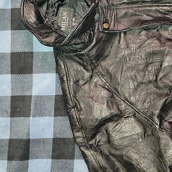 Vintage. 90s. Milan Leather. Patchwork leather. Heavyweight w/lining. Size 3x - Picture 8 of 16